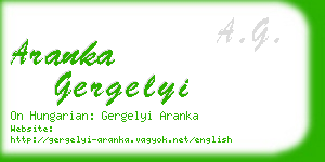 aranka gergelyi business card